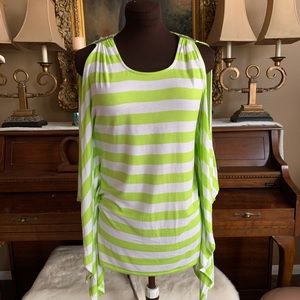 Michael Kors Handkerchief Blouse Cold Shoulder